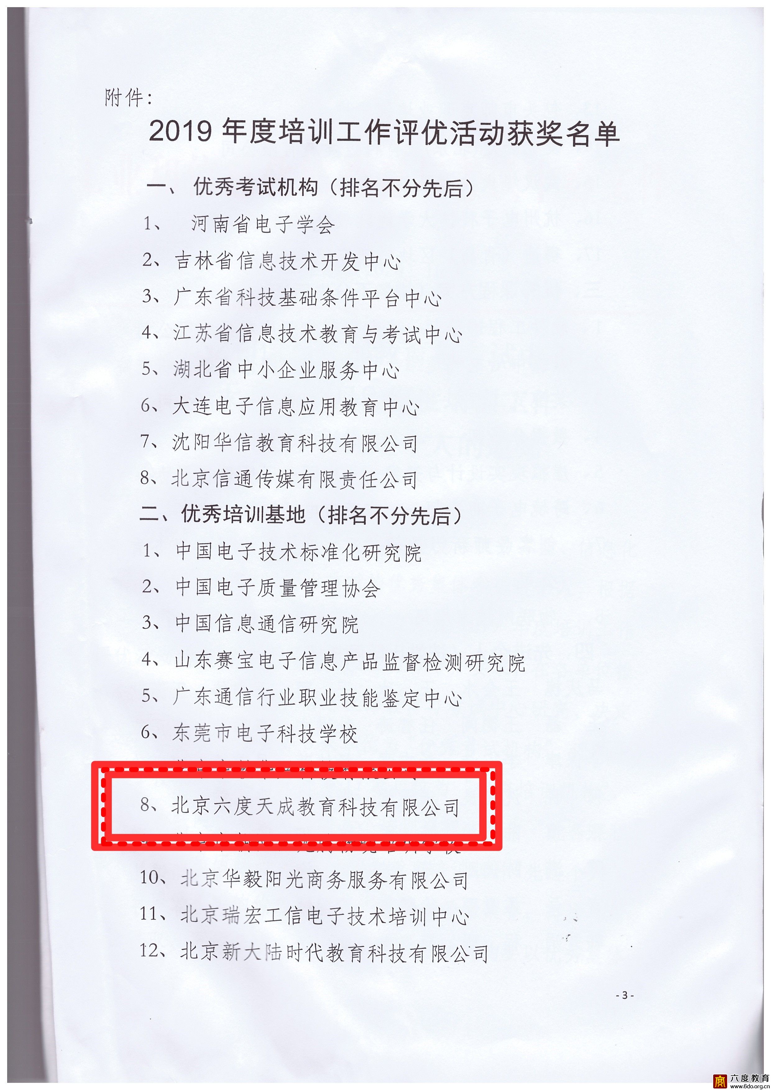 六度教育榮膺2019年度“優(yōu)秀培訓(xùn)基地”稱號